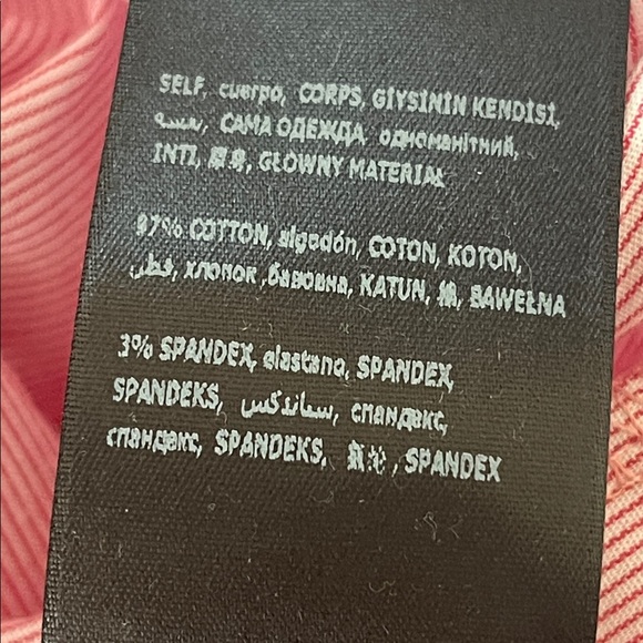 Bebe stripe bell sleeve crop top size red /white medium new - Picture 12 of 12